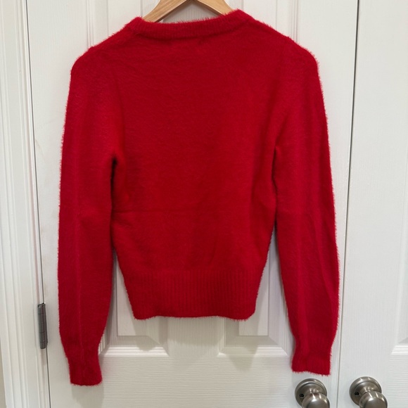NWT Old Navy Robbie Red Eyelash Party Holiday Party Super Soft Crewneck Sweater - Picture 7 of 9